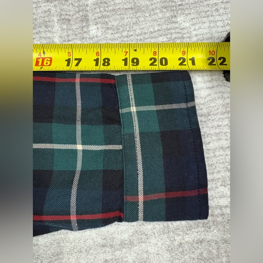 Lauren Ralph Lauren Women’s Plaid Button Up Top Sz 1X Black Green Preppy Country - Picture 7 of 12